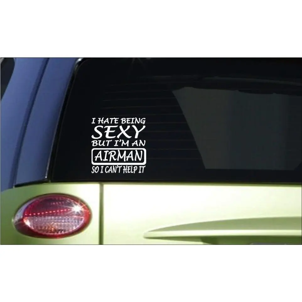 Sexy Airman 6" sticker *G2* decal air force pilot jet fighter parachute soldier