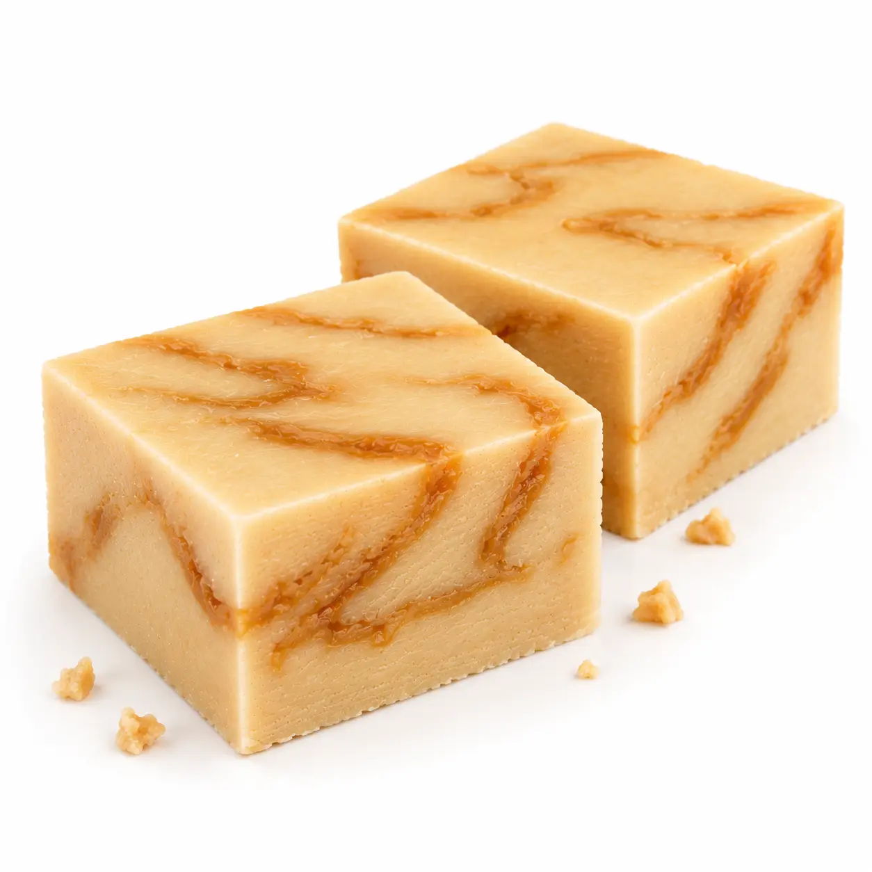 Bourbon Sea Salt Caramel Fudge Squares