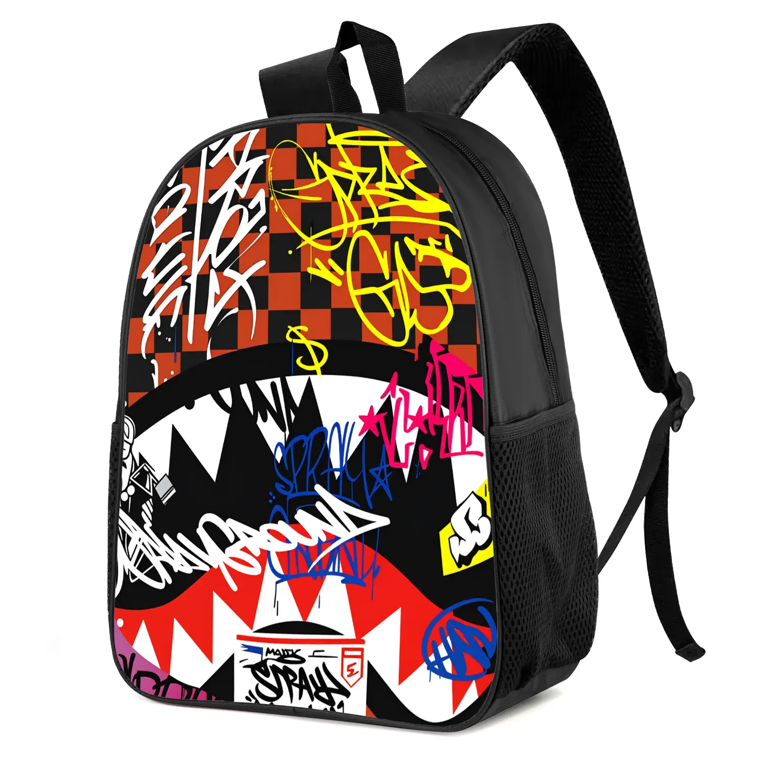 B131    Street Graffiti Art Graphic Print Casual Backpack for Commute Outdoor Travel