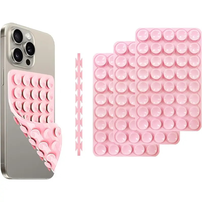 3 Pack Octo Suction Octobuddy Octo Buddy Double Sided Octo Buddy  Phone Grip,  Suction Cup Phone Case Mount Double Sided, Hands-Free Phone Accessories  Grip Bud (Black)