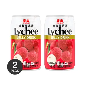 TAISUN Lychee Coconut Jelly Drink 2-Pack, 308ml Each - Authentic Taiwanese Flavor, Refreshing Beverage