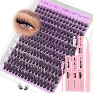 DIY Lash Extension Kit 192PCS 9-18mm C-Curl Cluster Lashes, Light & Voluminous, Eye-Enhancing, Waterproof, Includes Glue, Seal & Lash Clip, Eyelash Extension Kit, Diy Eyelash Extensions