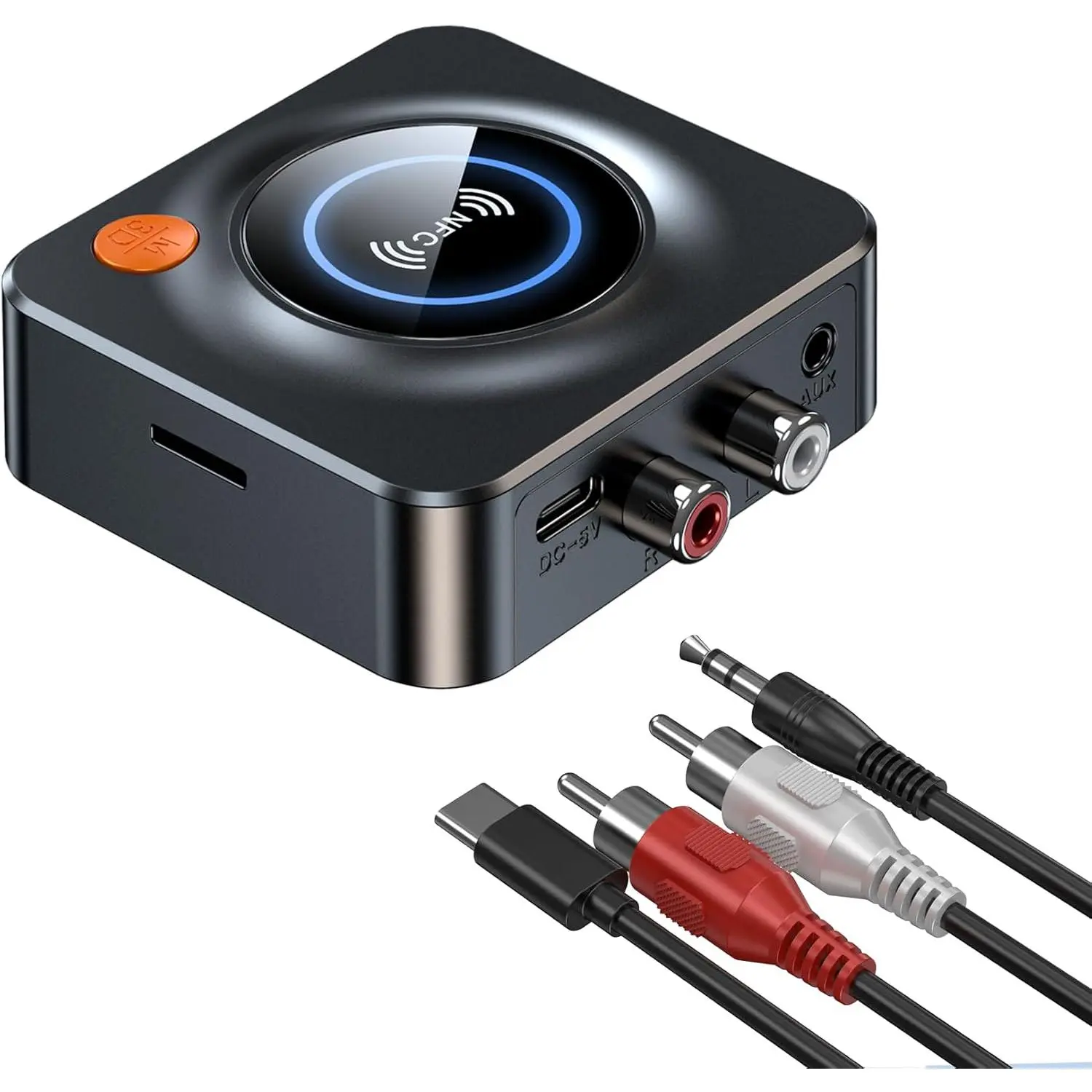 KAIY Wireless Bluetooth Receiver for Home Stereo - AUX RCA NFC Crystal Sound Adapter with USB, Plug-and-Play, Card Slot for Old Speakers, Modern Audio & Wireless Bluetooth Transmitter Audio Adapters Conversion