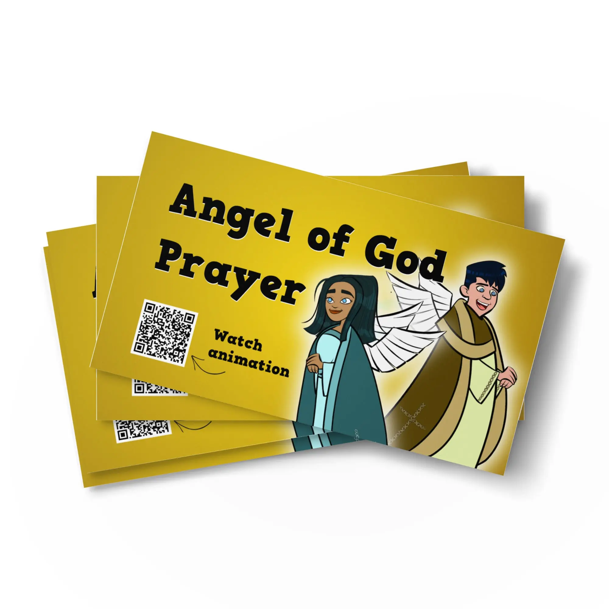 Angel of God Prayer Cards – Catholic Guardian Angel Prayer Animation & Song