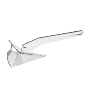 【GARVEE】Heavy Duty Triangle Boat Anchors in 11lbs and 17lbs options, 316 Stainless Steel Delta-Style with Wing Design, Suitable for Boats Ranging from 15' to 38' Lengths