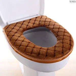 Soft Plush Toilet Seat Cover, Zippered Washable Bathroom Cushion, Non-Slip Universal Fit, Cozy Comfort for Daily Use