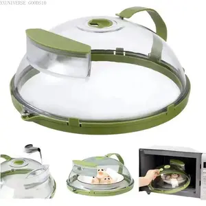 Cover with Steamer, 10 inch Clear Microwave Plate Cover Lid for Food, Kitchen Accessories for Microwave Oven Kitchenware UtensilsXXUNIVERSE GOODS10