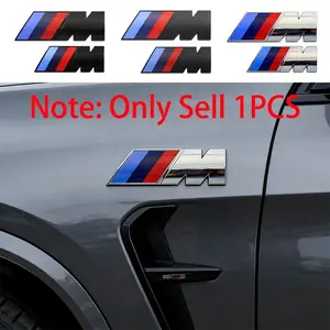 1pcs 4.5cm 5.5cm 7.3cm 9.3cm 3D ABS M Logo Sticker Car Styling Fender Side Emblem Rear Trunk Badge Decoration Decals For BMW M M3 M5 M6 X3 E46 E90 E92 F30 F10 G20 E36 E34 G30 Auto Accessories