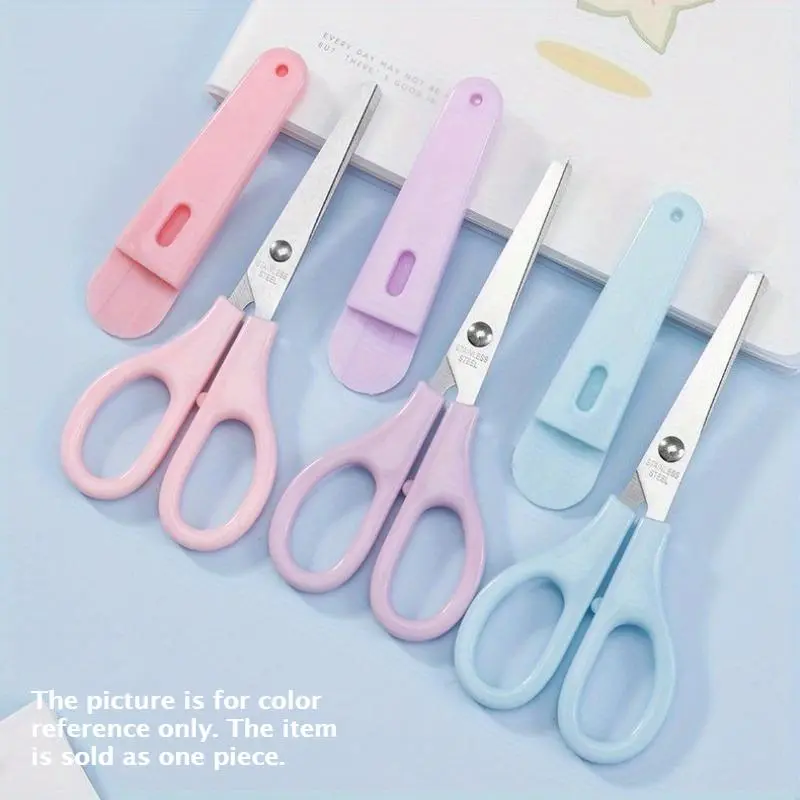 Round Tip Scissors - Precision Cutting Paper, Fabric and Thread, Multipurpose Home and Office Use, Office Gadgets, Sewing Scissors, Craft Cutting Tools, Paper Cutters, Office Cutting Supply