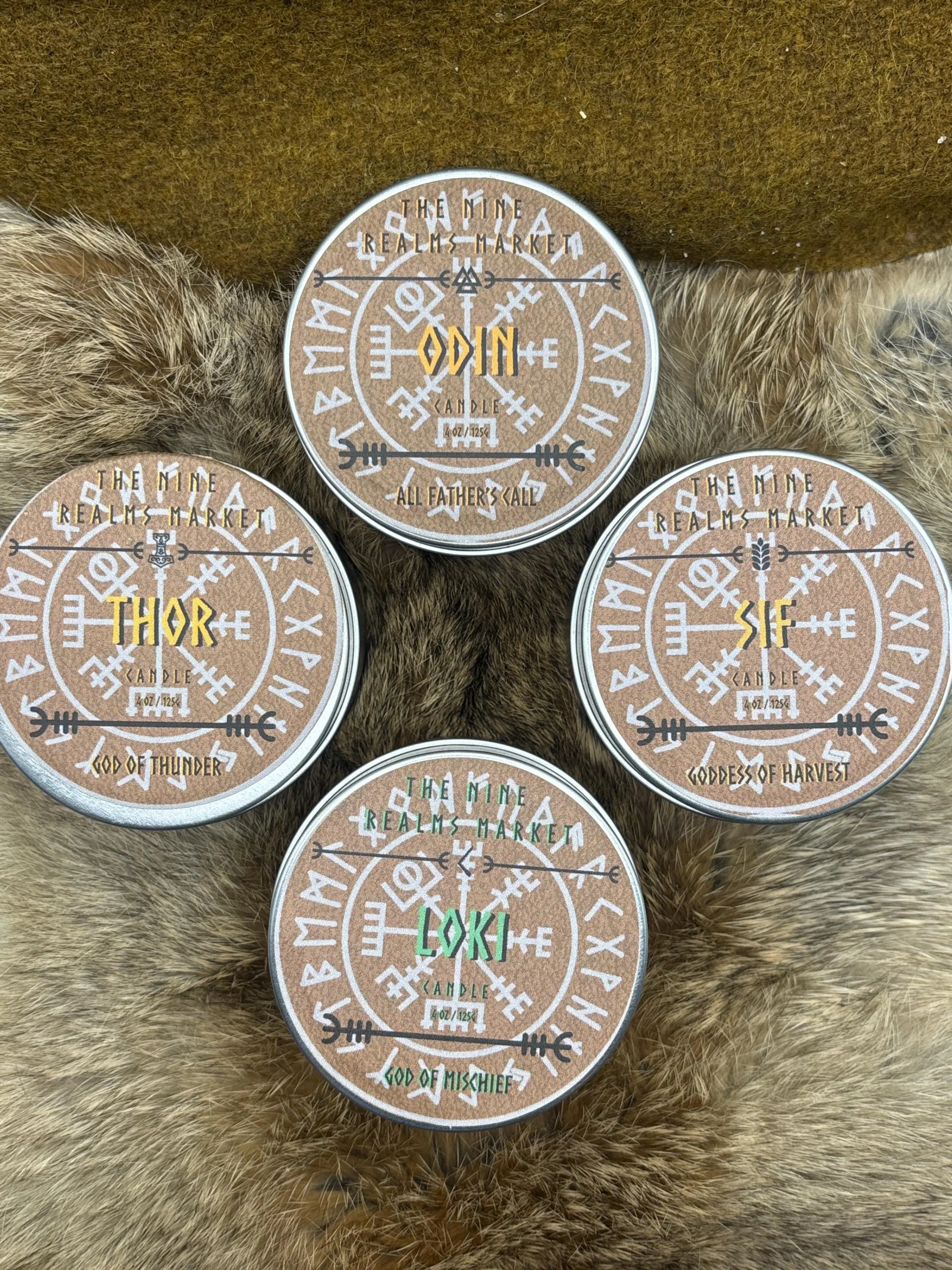 Norse Gods 4oz Wood Wick Candles