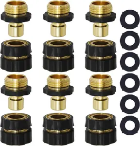 3/4 Inch Garden Hose Fitting Quick Connector Male and Female Set, 6/4 Set, Garden Hose Adapter, Quick Connect Hose Fittings, Garden Hose Connector, Hose Attachment