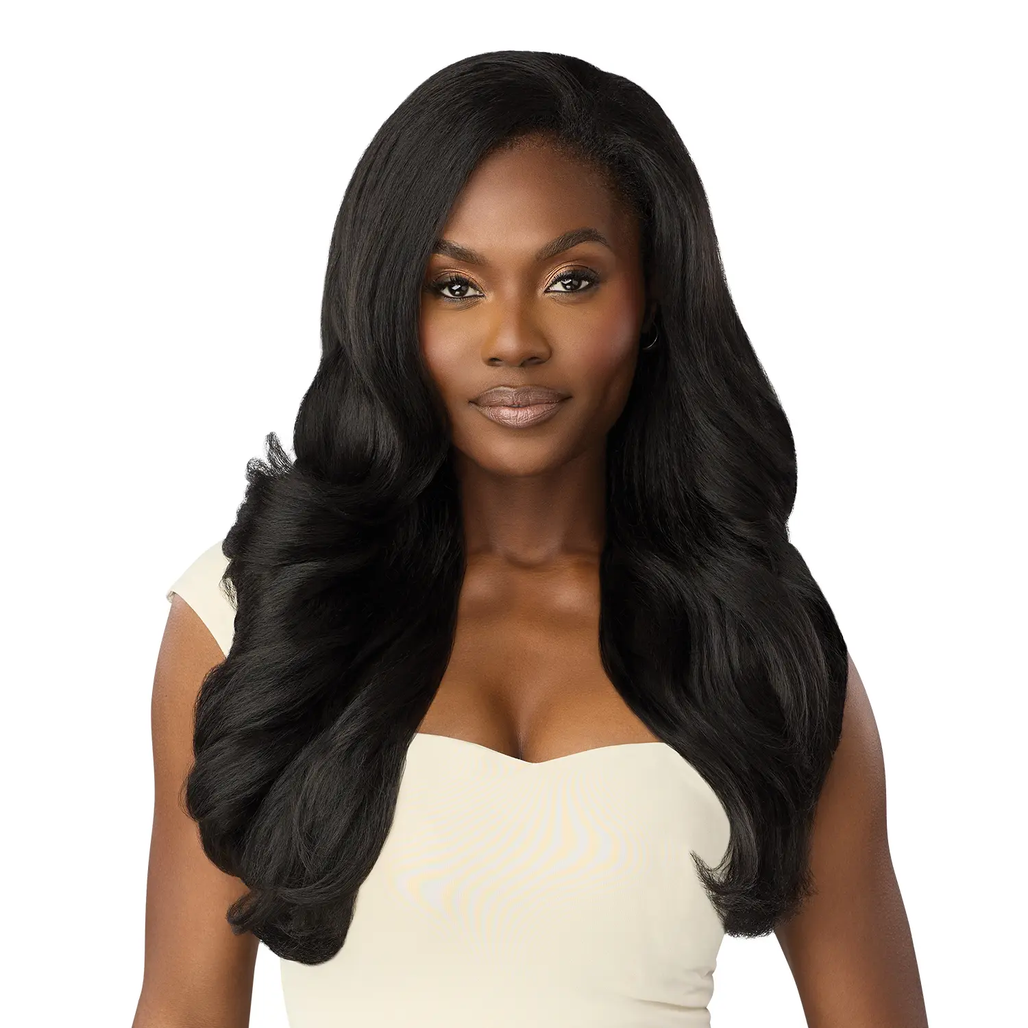 Outre Half Wig Quick Weave Dominican Blowout Waves 22"