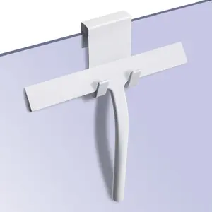 Shower  9" with  Hook - All Purpose  for Shower Glass Door Mirrors Bathroom Tiles  Windows Glass Door  Showers - White