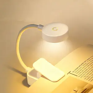 Rechargeable Book Light for Reading in Bed Portable Clip-on LED Reading Light 3 Modes Colors & 5 Brightness Dimmable Compact Long Lasting Perfect for Book Lovers Kids