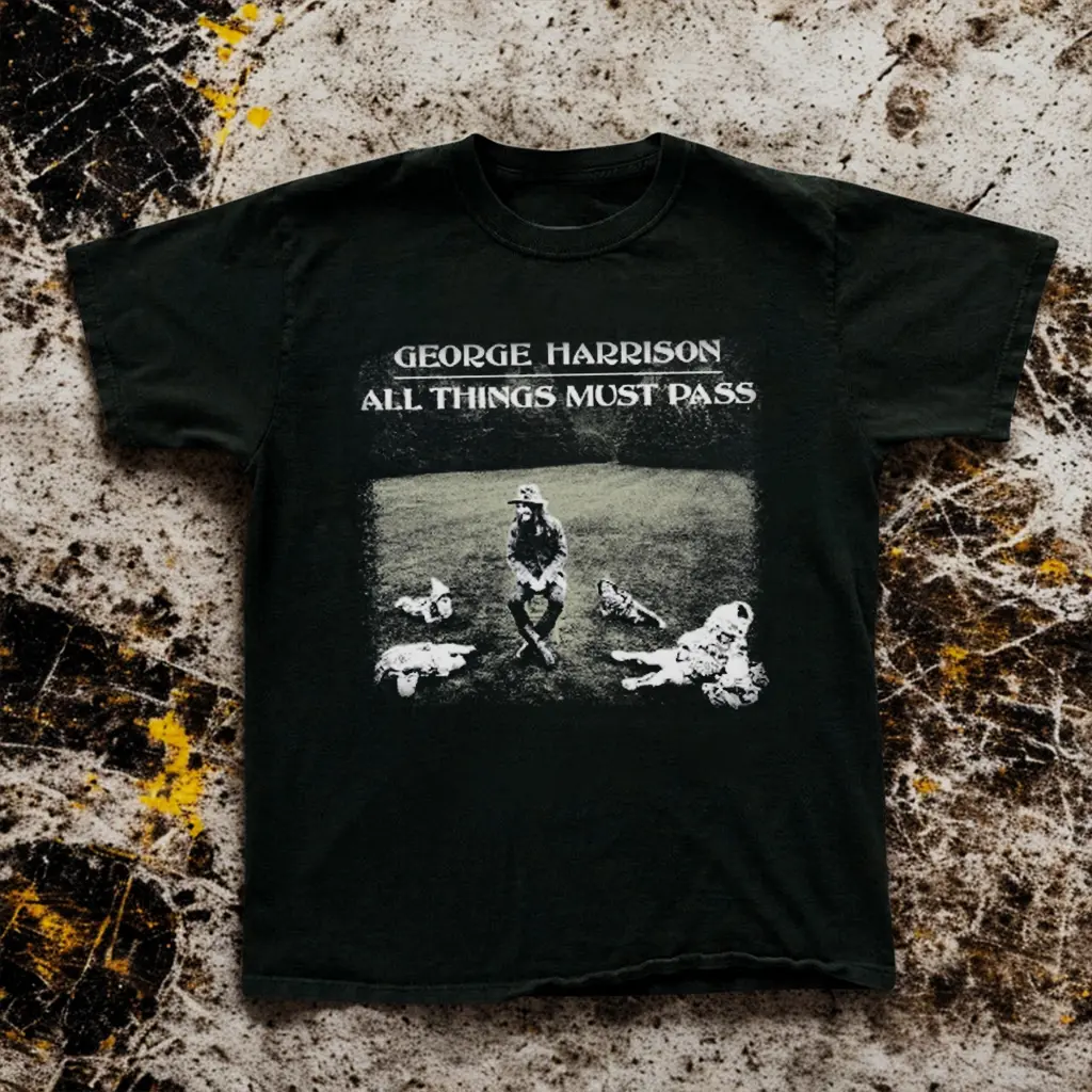[ On Sale 55% ] Vintage George Harrison Shirt, Retro All Things Must Pass Sweatshirt, Classic Rock Band Tee, 70s Music Merchandise Gift
