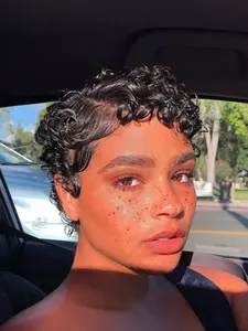 Summer Edition Exquisite Side-Parted Pixie Curly Wig 13x4 Lace Front Short Curly Hairstyle, Realistic Look for Women
