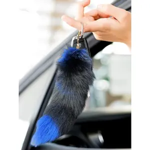 Huge Fluffy Faux Fur Fox Tail Keychain Therian Tail Fox Tail Keychain Handbag Key Chain Fluffy Fur Key Chain Gift for Women Girl