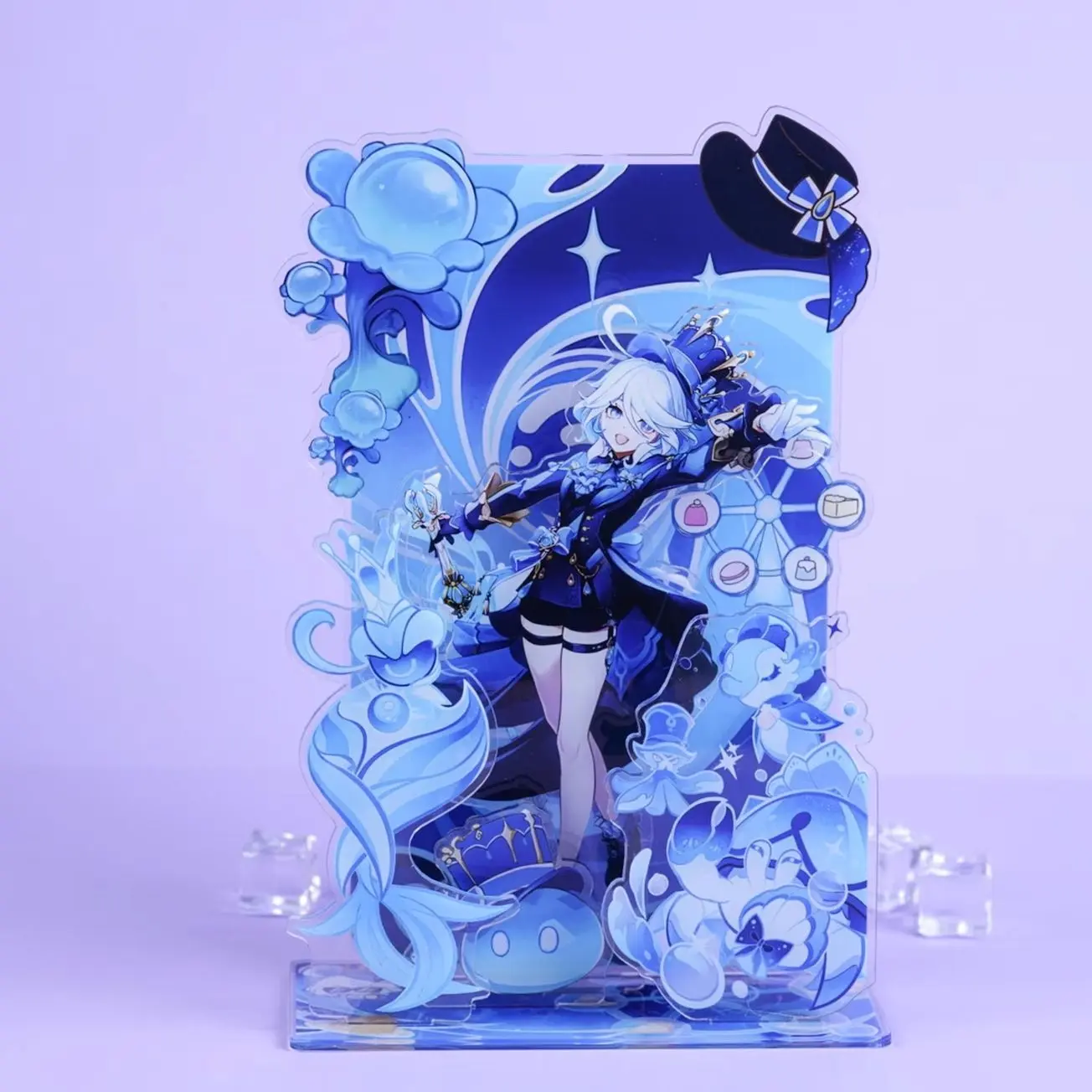 Genshin Impact Furina 20cm Multi-Layer Acrylic Standee - Hydro Archon Fontaine Scene Fandom Decor