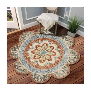 Ox Bay Michelle Floral Medallion Wool Indoor 6'Round Rug