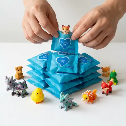 FuRise 3D Printed Cute Figurines - Resin Themed Decor Figures, Home+Class Use, Party Bag Fillers, Gift Sets (10-100 Pcs)