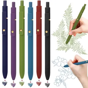 6pcs multi color ink hydrogel pen with a 0.5 mm midpoint for smooth writing. High-end series cute pen diary notes, office supplies, school supplies, gifts for women and men, back-to-school season supplies