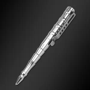 EDC Outdoor Writing Tools Stainless Steel Tactical Ballpoint Pen Pocket Clip Business Signature Pen Office Stationery Supplies,Ideal Office & Business Gift