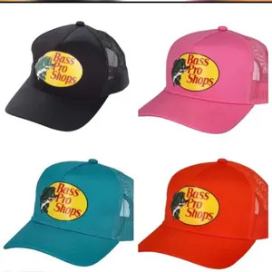 Bass Pro Shops Classic Trucker Hat - Available in Black Pink Teal & Red - Adjustable Snapback Design