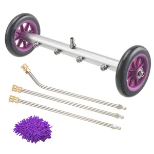 PWACCS Pressure Washer Undercarriage Cleaner – 16 Inch Power Washer Under Carriage Spray – High Pressure Washing Under Car Attachment with 3 Extension Wand – 4000 PSI, ChristmasGift