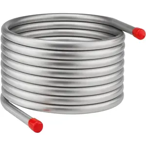 Wort Chiller, 3/4" x 25 Ft  Grade 304 Stainless Steel Coil, Water Chiller for Ice Bath  Brewing Tubing Coil, Stainless Steel Immersion Chiller