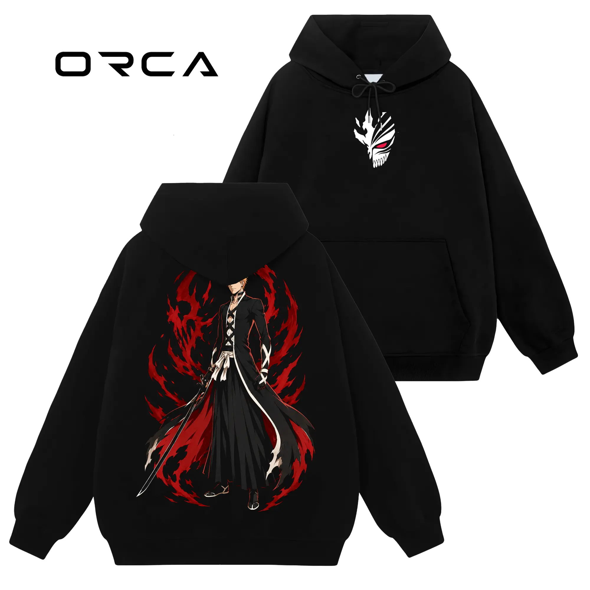 [Orca Fashion] Kurosaki Ichigo - Bleach #213 Hoodie T-Shirt Sweatshirt, Retro Vintage Unisex Graphic 90s Cotton, Gift For Wibu, Anime Manga Y2K Streetwear