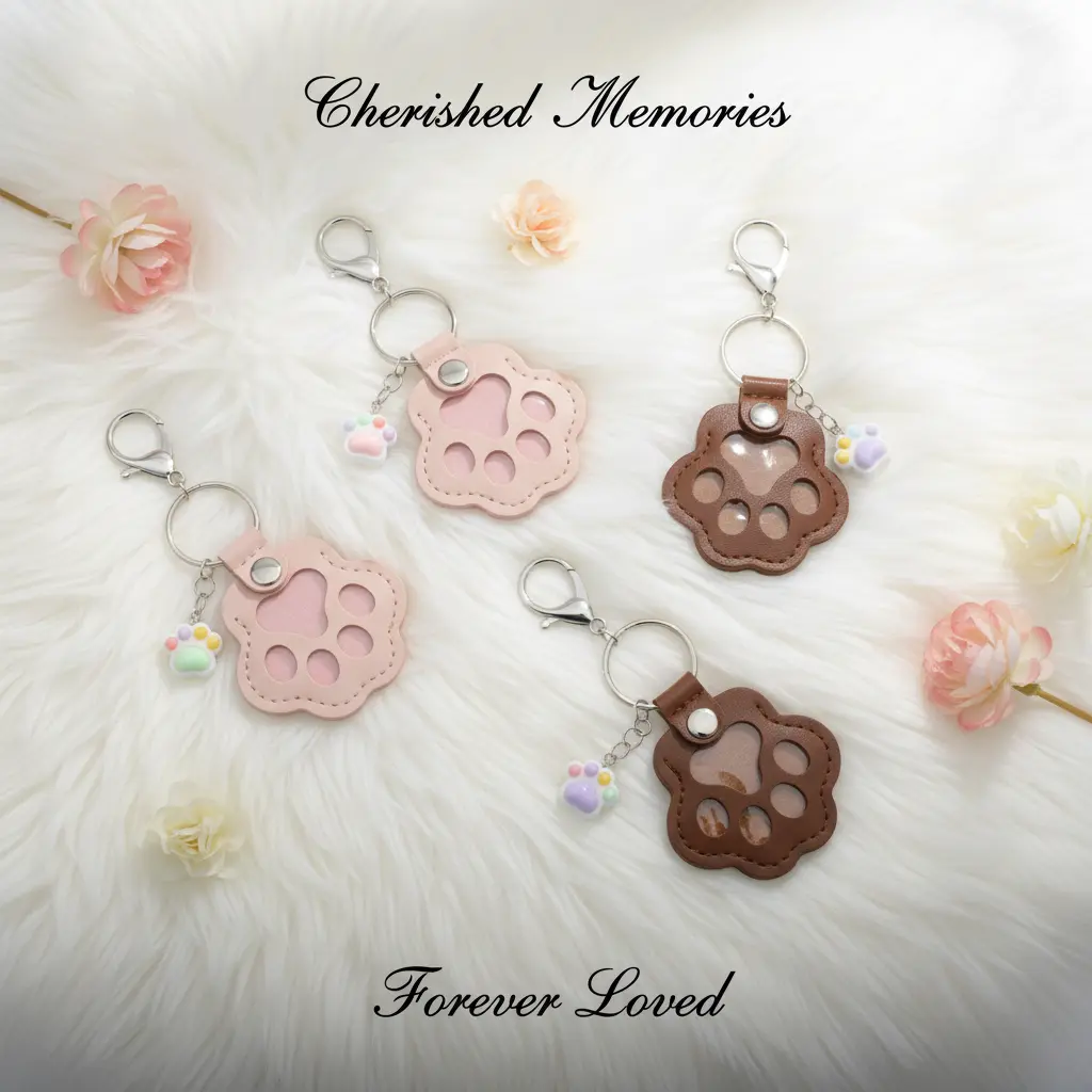 Pet Fur Keepsake Keychain, Dog Hair Memorial Holder, Leather Pouch for Pet Loss Gift, Custom Memory Keyring for Dog Lovers, dog mom gift