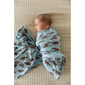 BROWN DINO | SWADDLE