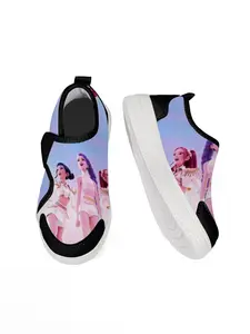 Exclusive Princess Print Kids Sports Shoes, Fashion Anime Style, Vibrant Color, Magic Tape Design, Comfortable Sole, Daily Casual Kpop Essential