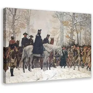 Large-scale George Washington Revolutionary War Poster Wall Art Printing Canvas Painting Aesthetic Posters Bedroom Office Apartment Dormitory Bedroom Wall Decoration 36x24inch(90x60cm) Frame-style