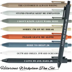8pcs Hilarious and Funny Office Gift Sets with Personalized Pens Featuring Sarcastic Quotes, Ideal for Call Center Staff and Retail Workers - Office Humor Gift with Smooth Writing (Customer Service) Funny Teacher Pens
