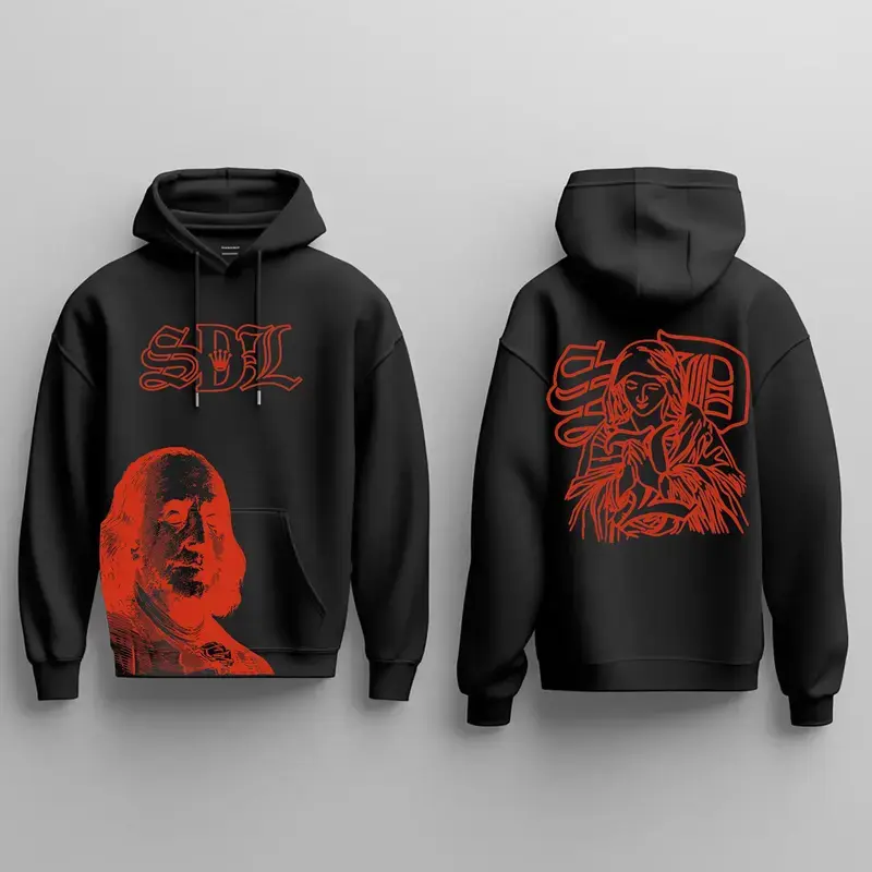 Style 3: SDL Hoodie Available in US full Color,SDL Luxury Custom Zip-Up Hoodie in Full Color
