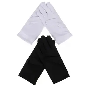 1Pair Cotton Gloves Soft Moisturizing Overnight Eczema Cloth Gloves Stretch Washable Jewelry Inspection Working Gloves