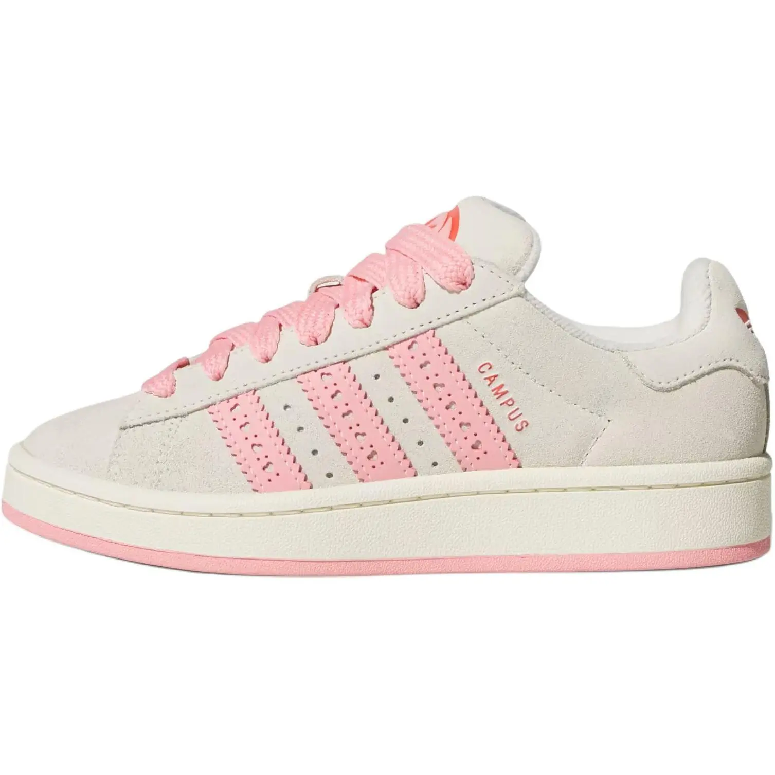 Adidas Originals CAMPUS 00s Abrasion Resistant Low top Kids' Skateboarding Shoes White Pink Teenagers JS3522