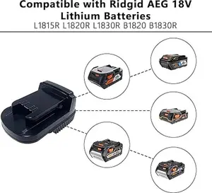 AR18MIL Adapter for Ridgid to Milwaukee, Battery Adapter Converter for AEG 18V Hyper Li-ion Battery Work on Milwaukee 18V Power Tools (AR18MIL Adapter Only)