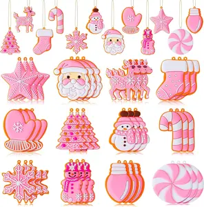 36-Piece Christmas Tree Ornament Set – Colorful Balls, Peppermint Candy, Gingerbread, and Snowflake Decorations, Silicone Winter Hanging Ornaments.