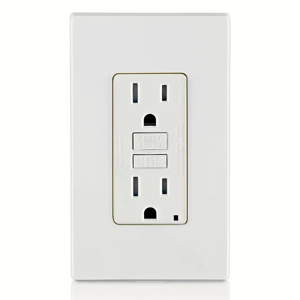 GFTR1-W - Leviton 15A 125V Self-Test Tamper-Resistant GFCI Receptacle (NEMA 5-15R, White)