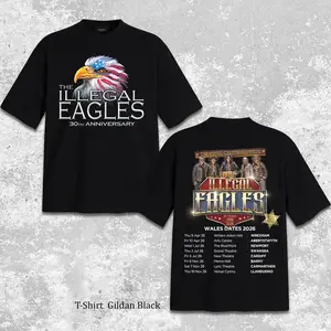 Illegal Eagles 30th Anniversary Album Shirt Vintage Rock Tee, Hotel California Album Inspired Band Tee, Retro Concert Tour Dates 2026 Wales, Classic Eagle Graphic T-Shirt, 90s Style Music Fan Gift, Unisex Streetwear Outfit, Rock Lover Essential