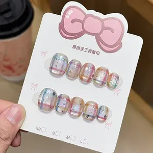 Handmade Press On Nails | 10pcs Set | Reusable Fake Nails