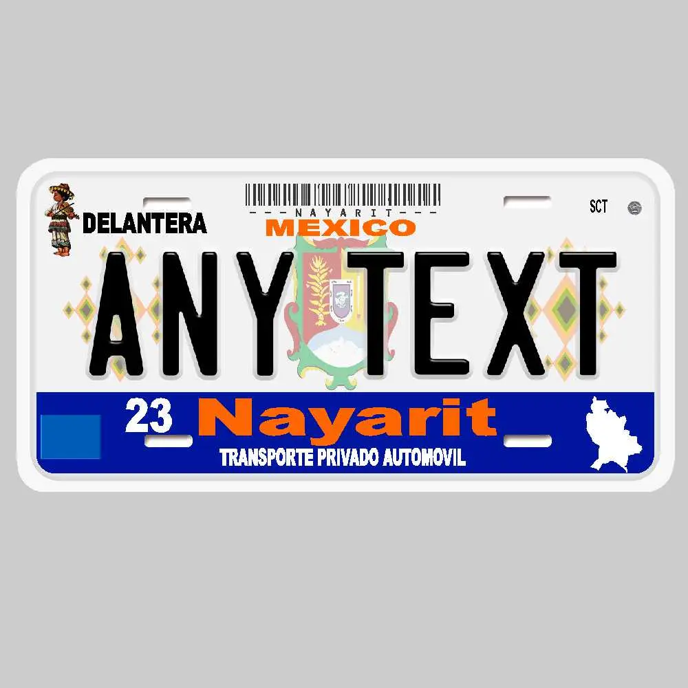 Placas de Nayarit personalized License Plates Placas de Nayarit personalized License Plates