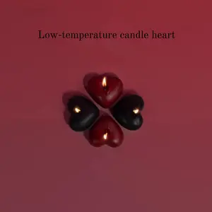 [Wildry]Low Temperature Body Safe Candle - Heart Shaped Massage Wax for Couples, Strawberry Black Cherry Scented Skin-Friendly Candle Valentine's Day Gift & Aromatherapy