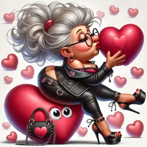 5D DIY Full Drill Round Diamond Painting - Diamond Art Kit Red Heart Ball Mosaic, Canvas - DIY Wall Decor, Home Wall Decoration, Perfect for Halloween, Christmas, Independence Day, Birthday, and Anniversary Gifts.