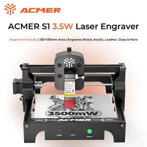 ACMER S1 3.5W Laser Engraving Machine | 130×130mm Compact DIY Engraver for Wood, Leather, Leaves & Creative Crafts
