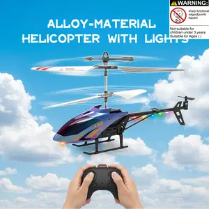 Remote Control Helicopter Model with Gyroscope, LED Lights, Height Adjustable, Indoor Outdoor Flying Toy, Birthday Gift for Kids & Adults, RC Helicopter