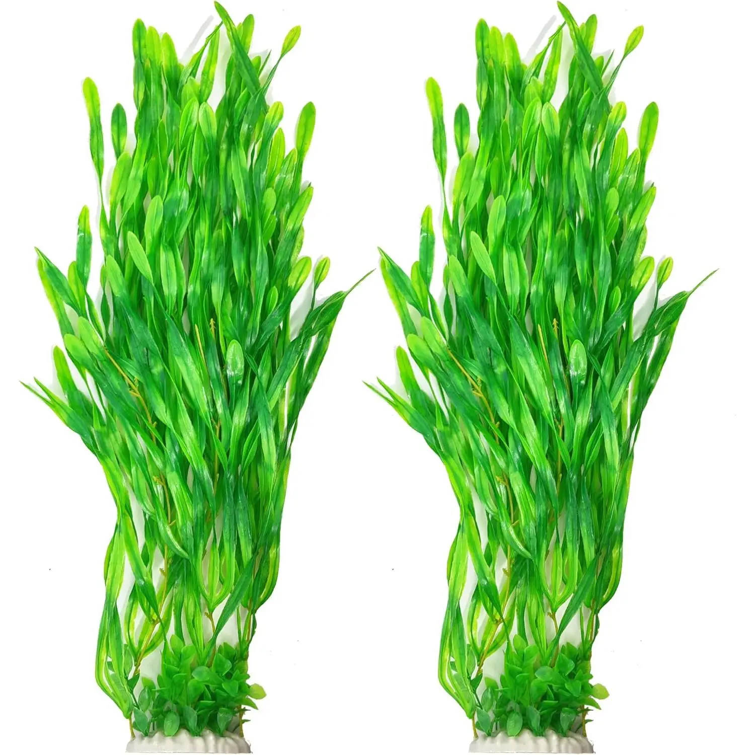 25.98 Inch Tall Aquarium  - 2 count Fish   Plastic, Large Lifelike Artificial Fish  Decorations, Durable & Safe for Freshwater/Saltwater Aquariums (Green (Style B))