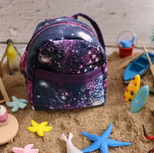 Glitter Stargazer Backpack Coin Purse - Large Capacity for Coins Bills & Cards with Swivel Hook for Keychain Travel Essential